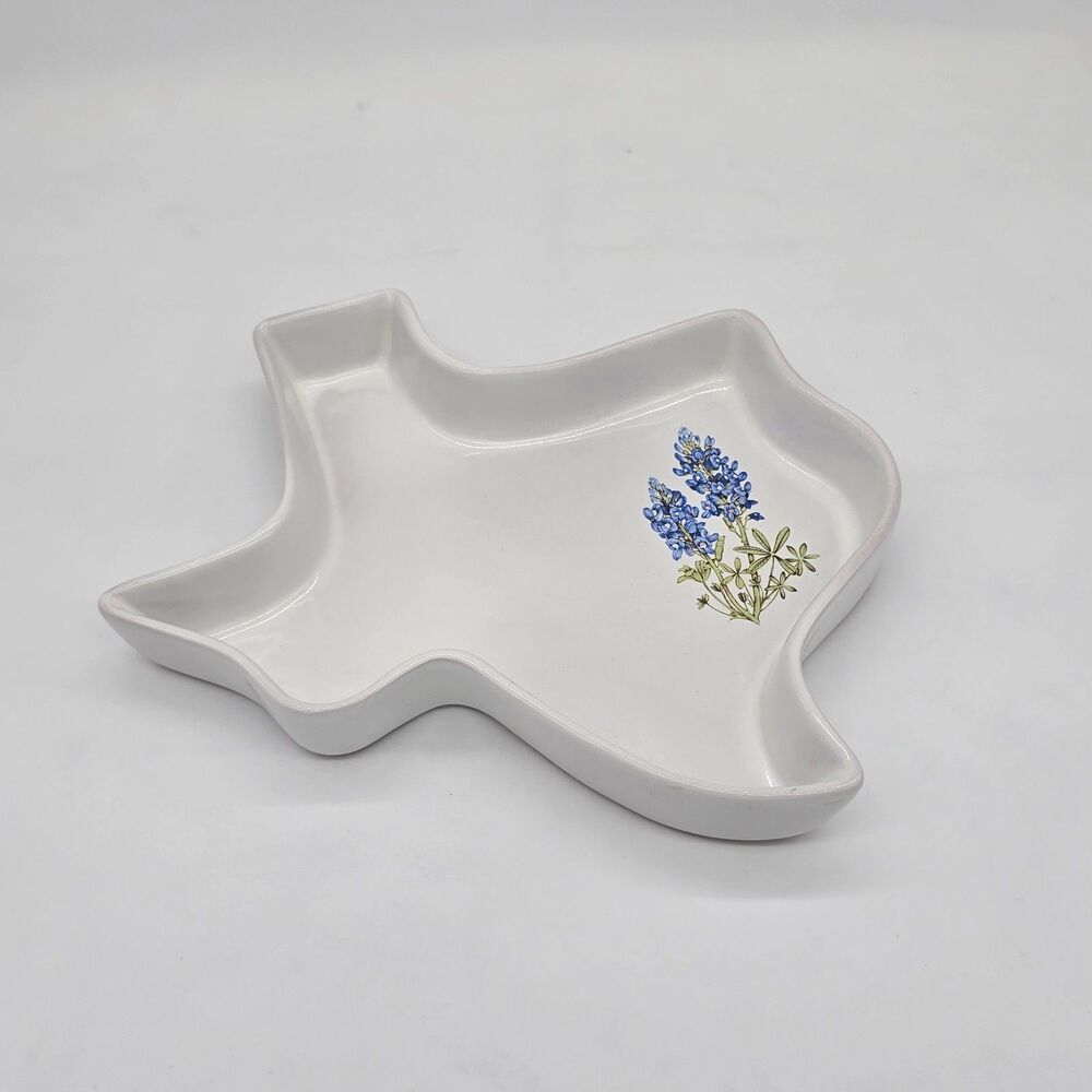 Vintage Frankoma Pottery Blue Bonnett Texas Figural Baker